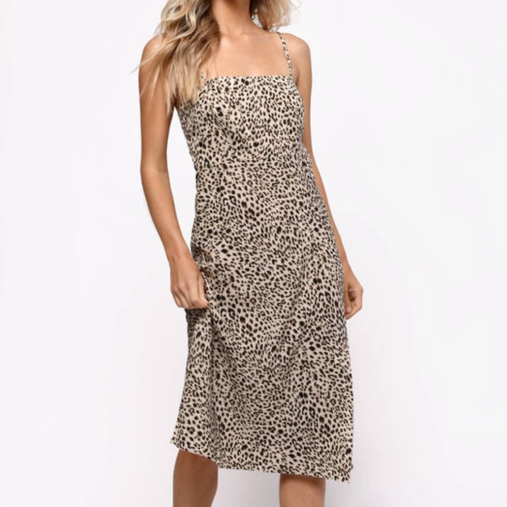 Leopard Print Midi Dress